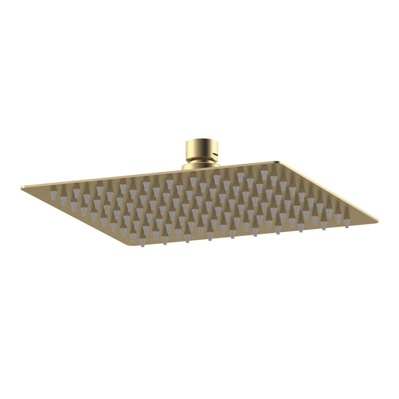 Cape Brushed Brass Square Fixed Head Shower 200 x 200mm