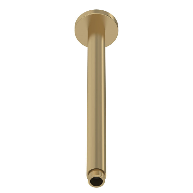 Lana Brushed Brass Round Ceiling Shower Arm 300mm