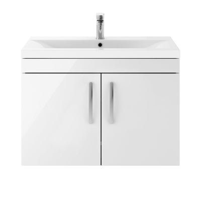 Cape 800mm Wall Hung 2 Door Vanity Unit & Mid-Edge Basin