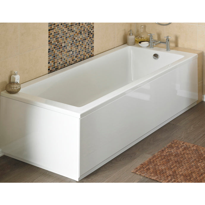 Cape Wooden Bath End Panel - Gloss White