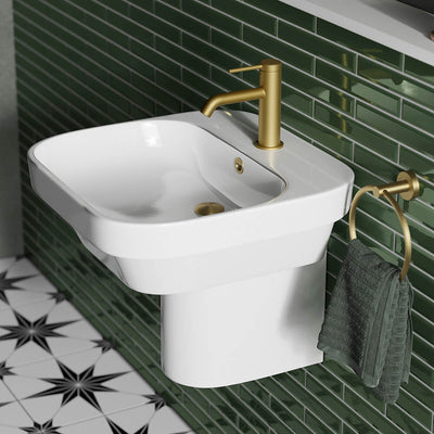 Britton Bathrooms Hoxton Click Clack Basin Waste - Slotted - Brushed Brass