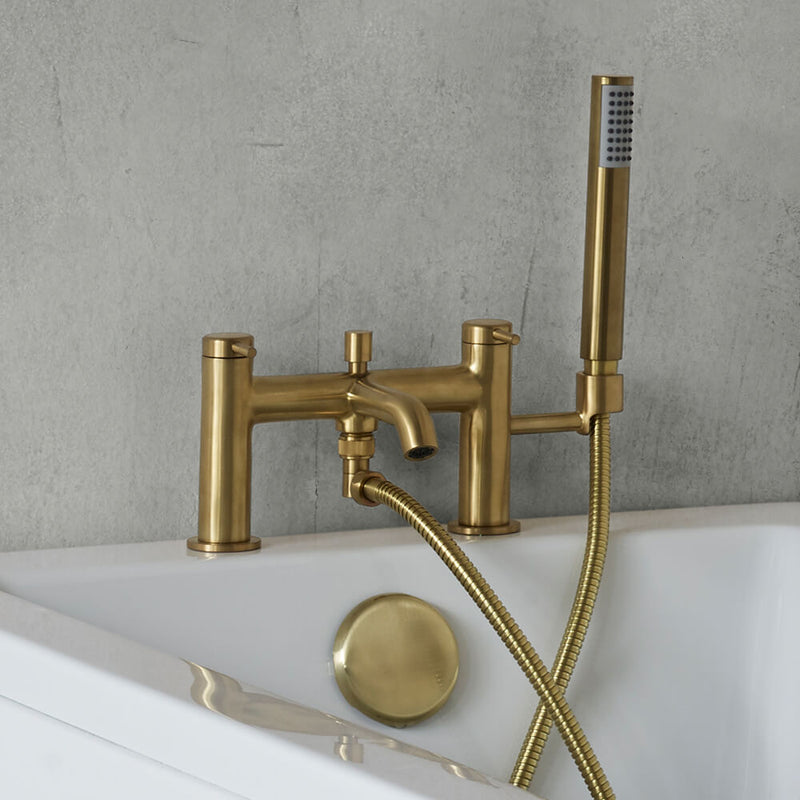Britton Bathrooms Hoxton Click Clack Bath Waste With Overflow - Brushed Brass