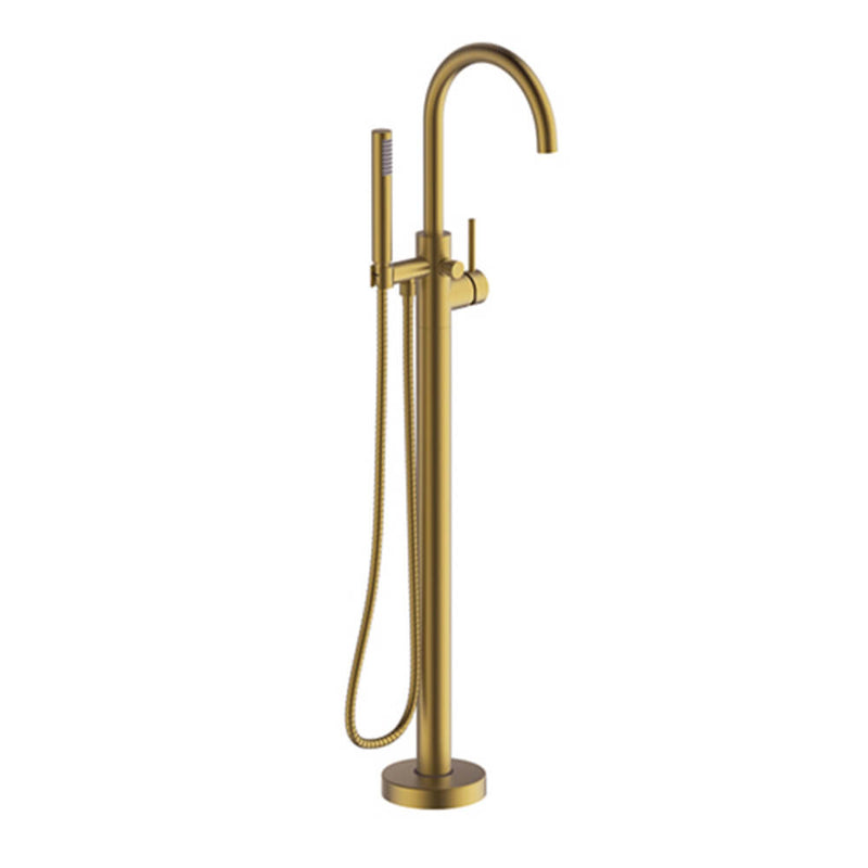 Britton Bathrooms Hoxton Floorstanding Bath Shower Mixer - Brushed Brass
