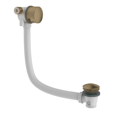 Britton Bathrooms Hoxton Bath Filler With Click Clack Waste - Brushed Brass
