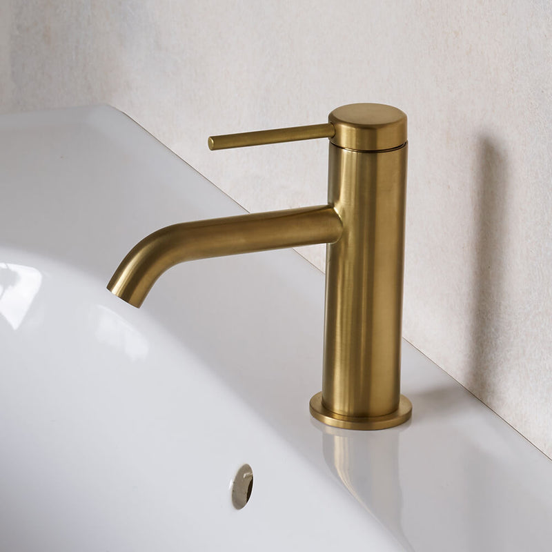 Britton Bathrooms Hoxton Basin Mixer - Brushed Brass