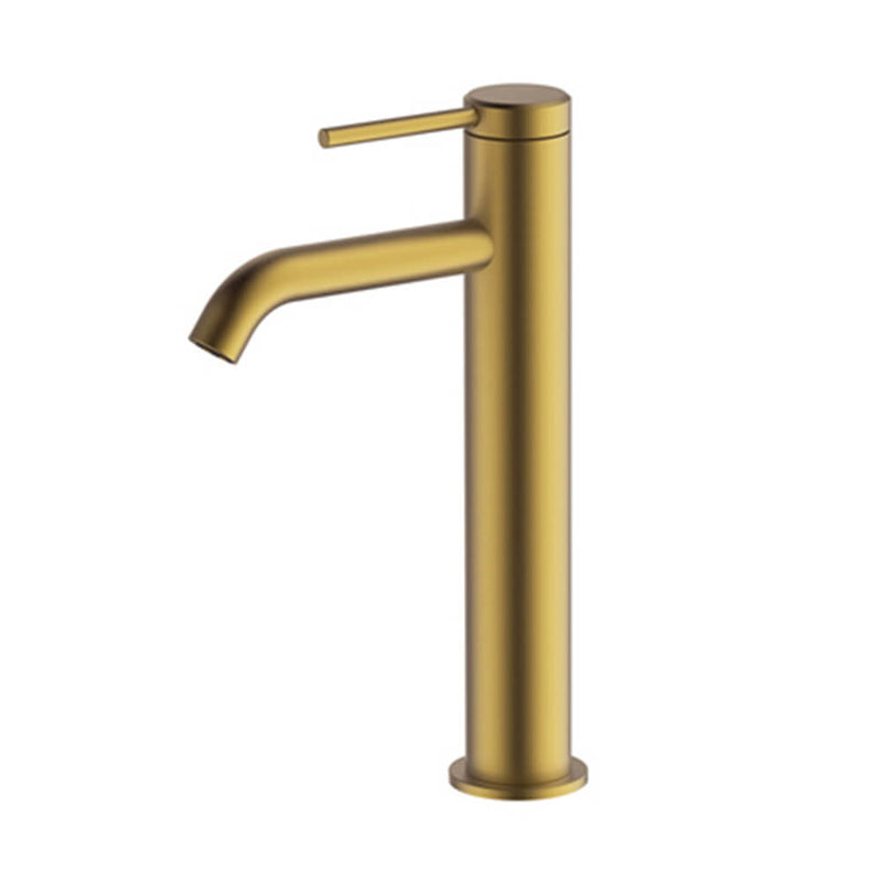 Britton Bathrooms Hoxton Tall Basin Mixer - Brushed Brass