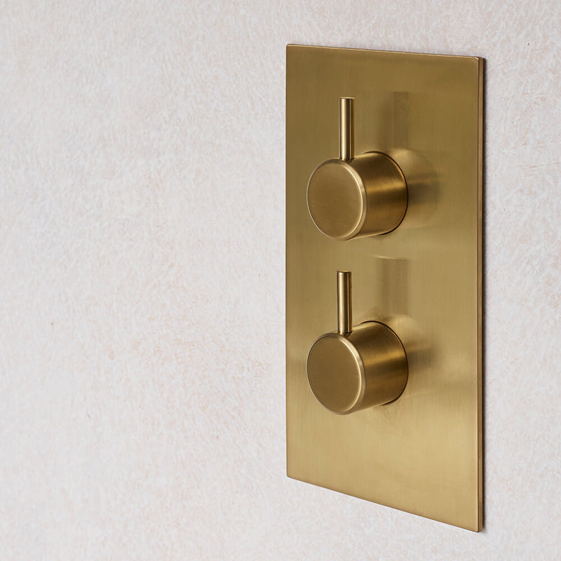 Britton Bathrooms Hoxton Thermostatic Shower Valve Without Diverter - Brushed Brass