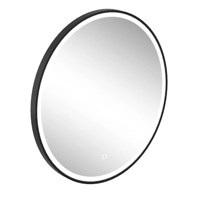 Britton Bathrooms Hoxton 800mm LED Black Mirror With Demister - Matt Black