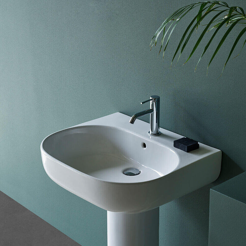 Britton Bathrooms Milan 600mm Basin With Full Pedestal