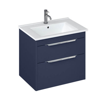 Britton Bathrooms Shoreditch 650mm Double Drawer Vanity Unit With Note Square Basin