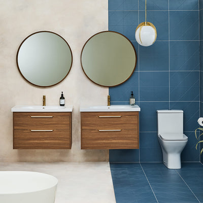 Britton Bathrooms Shoreditch 850mm Double Drawer Vanity Unit With Origin Round Basin