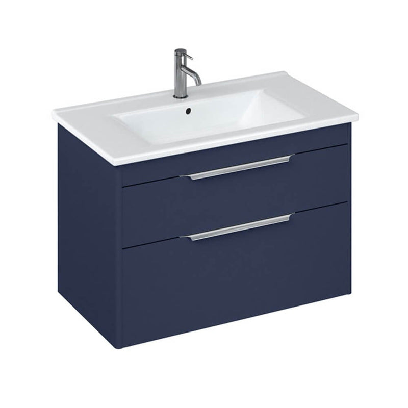 Britton Bathrooms Shoreditch 850mm Double Drawer Vanity Unit With Note Square Basin