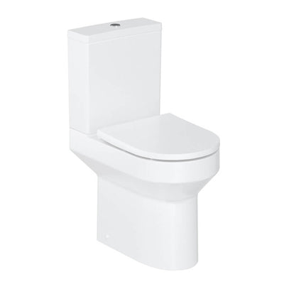 Britton Bathrooms Shoreditch Round Rimless Close Coupled Toilet & Soft Close Seat