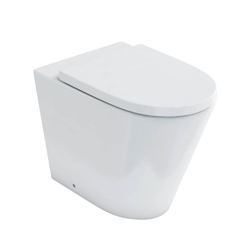 Britton Bathrooms Sphere Rimless Back To Wall Toilet & Soft Close Seat