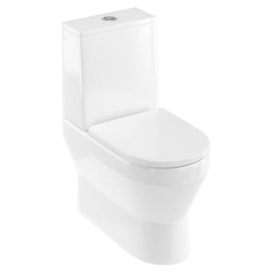 Britton Bathrooms Curve 2 Rimless Close Coupled Back To Wall Toilet & Soft Close Seat