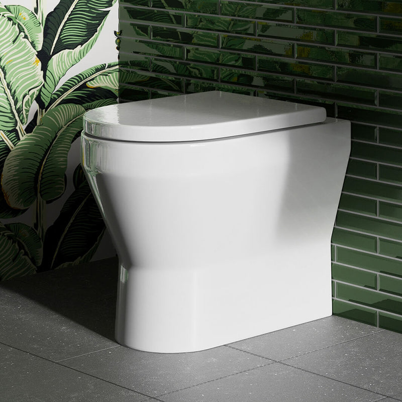 Britton Bathrooms Curve 2 Rimless Back To Wall Toilet & Soft Close Seat