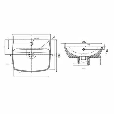 Britton Bathrooms MyHome 600mm Basin With Full Pedestal