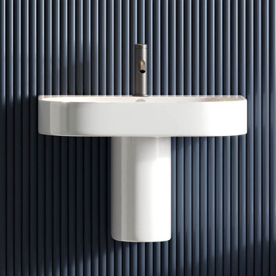 Britton Bathrooms Trim 500mm Basin With Semi Pedestal