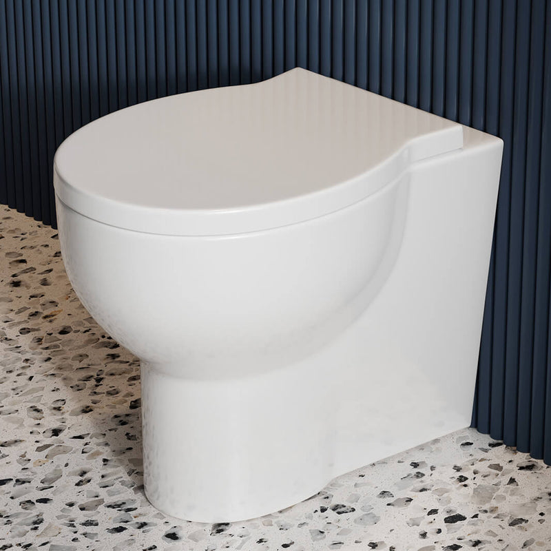 Britton Bathrooms Trim Rimless Back To Wall Toilet & Soft Close Seat
