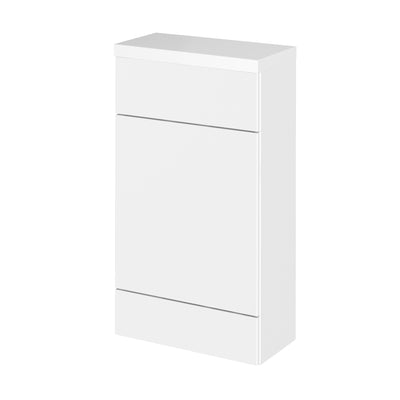 Hudson Reed Fusion Floor Standing Slimline 500mm WC Unit With Polymarble Top - White Gloss