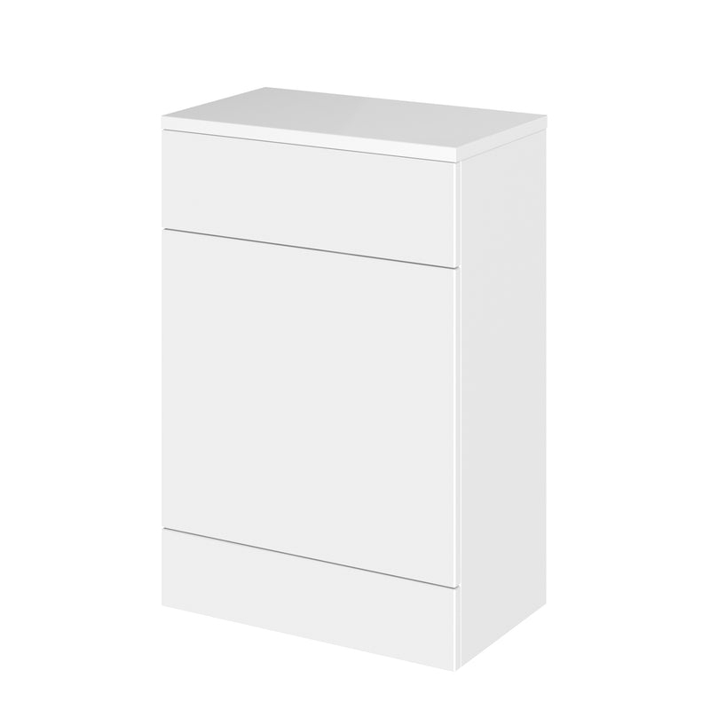 Hudson Reed Fusion Floor Standing 600mm WC Unit With Matching Top - White Gloss