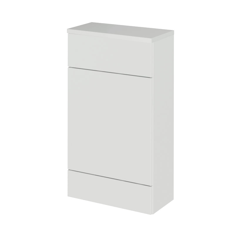 Hudson Reed Fusion Floor Standing Slimline 500mm WC Unit With Matching Top - Grey Mist Gloss