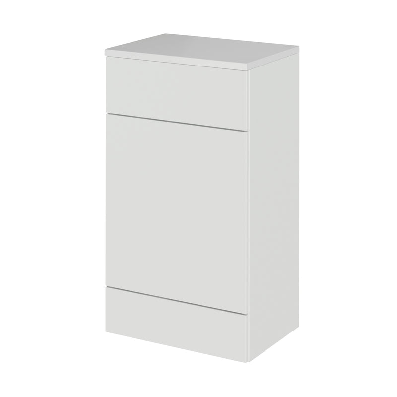 Hudson Reed Fusion Floor Standing 500mm WC Unit With Matching Top - Grey Mist Gloss