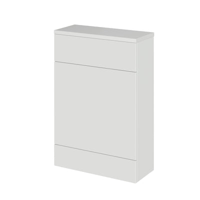 Hudson Reed Fusion Floor Standing Slimline 600mm WC Unit With Matching Top - Grey Mist Gloss