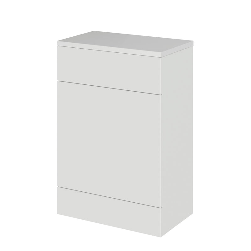 Hudson Reed Fusion Floor Standing 600mm WC Unit With Matching Top - Grey Mist Gloss