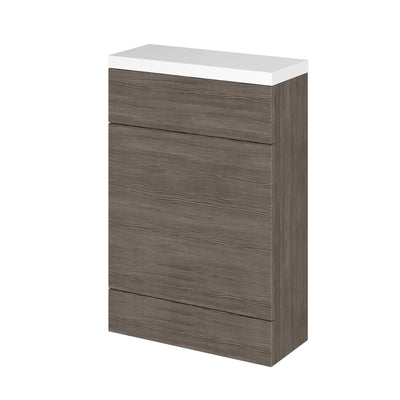 Hudson Reed Fusion Floor Standing Slimline 600mm WC Unit With Polymarble Top - Brown Grey Avola