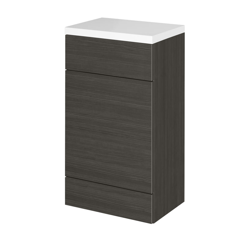 Hudson Reed Fusion Floor Standing 500mm WC Unit With Polymarble Top - Hacienda Black