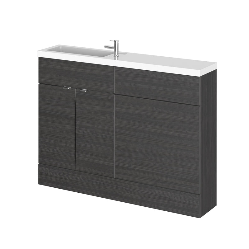 Hudson Reed Fusion 1200mm Slimline Floorstanding Combination Unit With WC Unit - Hacienda Black
