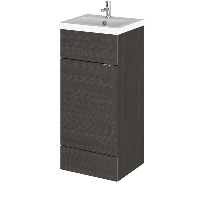 Hudson Reed Fusion Floor Standing 400mm Vanity Unit & Basin - Hacienda Black