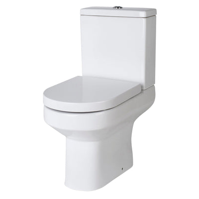 Nuie Harmony Semi Flush To Wall Close Coupled Toilet & Soft Close Seat - 625mm Projection