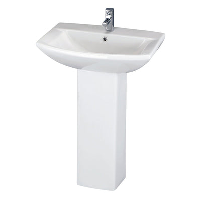 Nuie Asselby 600 x 430mm Basin & Pedestal