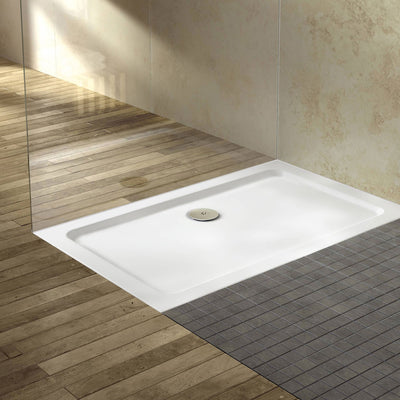 Stone Resin 40mm Rectangular Shower Tray & Waste 1800 x 800mm