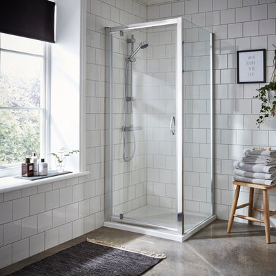 Lisbon 5mm Pivot Shower Door with side panel