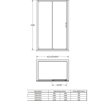 Lisbon 5mm Sliding Shower Door