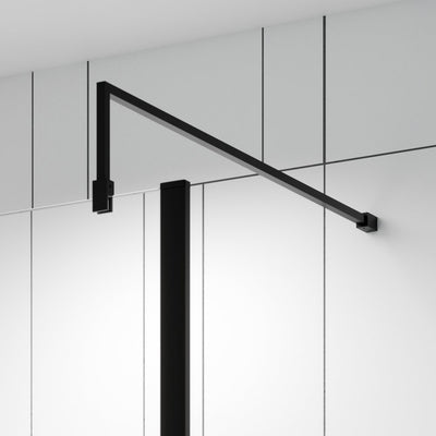 Nuie Wetroom Screen Support Arm Bar - Satin Black