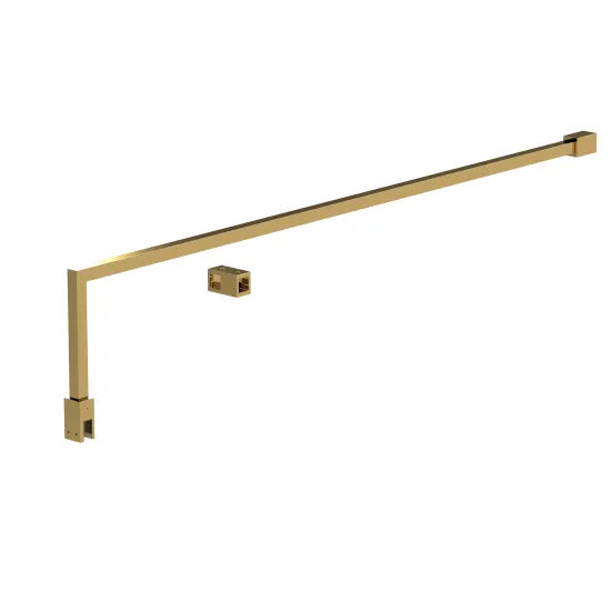 Nuie Wetroom Screen Support Arm Bar - Brushed Brass