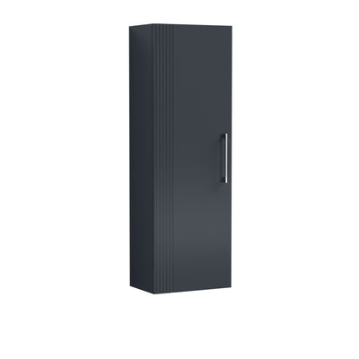 Nuie Deco 400 x 253mm Wall Hung Tall Unit With 1 Door - Anthracite Satin