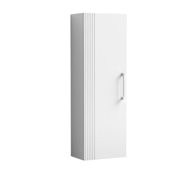Nuie Deco 400 x 253mm Wall Hung Tall Unit With 1 Door - White Satin