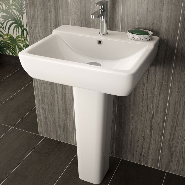 Hudson Reed Arlo 550mm Basin & Semi Pedestal