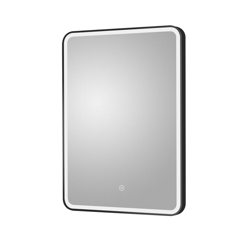 Lumin Black 500 x 700mm LED Touch Sensor Mirror With Demister