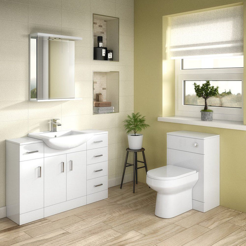 Nuie Mayford 600 x 330mm WC Unit (Without Cistern) - Gloss White