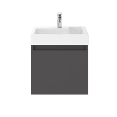 Jenson Wall Hung 500mm Wall Hung Vanity & Basin - Gloss Grey 