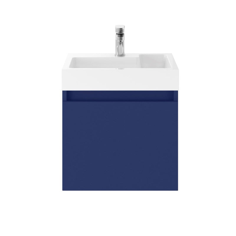 Jenson Compact Wall Hung 500mm Wall Hung Vanity & Basin - Electric Blue