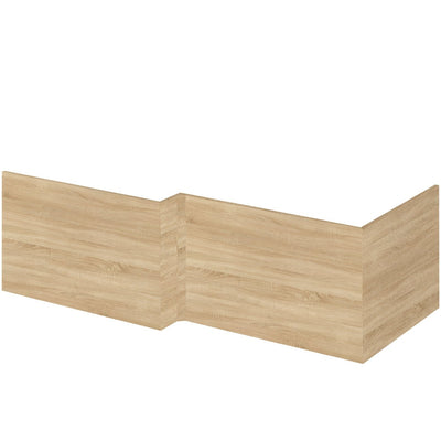 Cape Wooden L Shape Shower Bath Front Panel 1700mm - Natural Oak