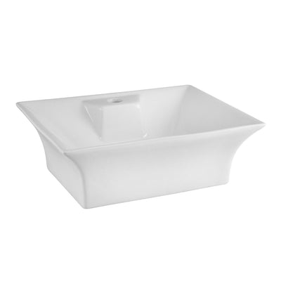 Nuie Vessel Rectangular Basin With Overflow 480 x 380mm - White
