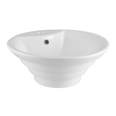 Nuie Vessel Round Basin With Overflow 460 x 460mm - White